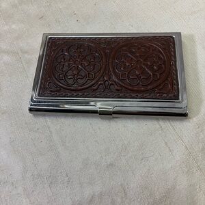 Brighton Leather and Silver Ferrara Card Holder